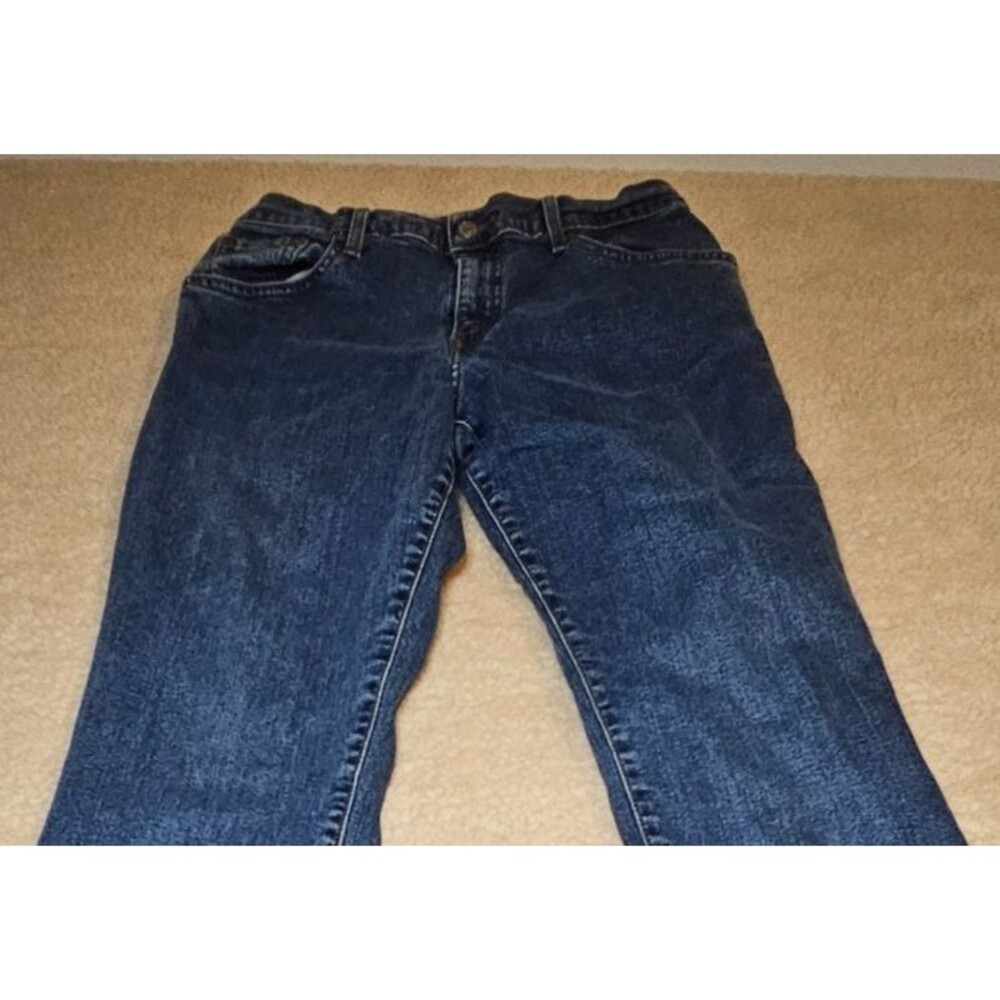 Levi’s 550 Relaxed Boot Cut Jeans Womens 8 Long Blue Medium Wash Stretch‎ Denim